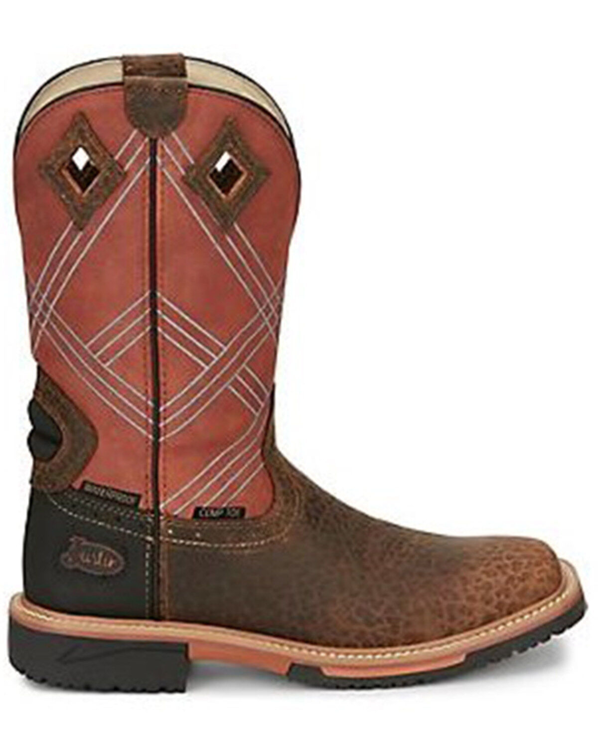 Justin Men's Dalhart Waterproof Western Work Boots - Nano Composite Toe