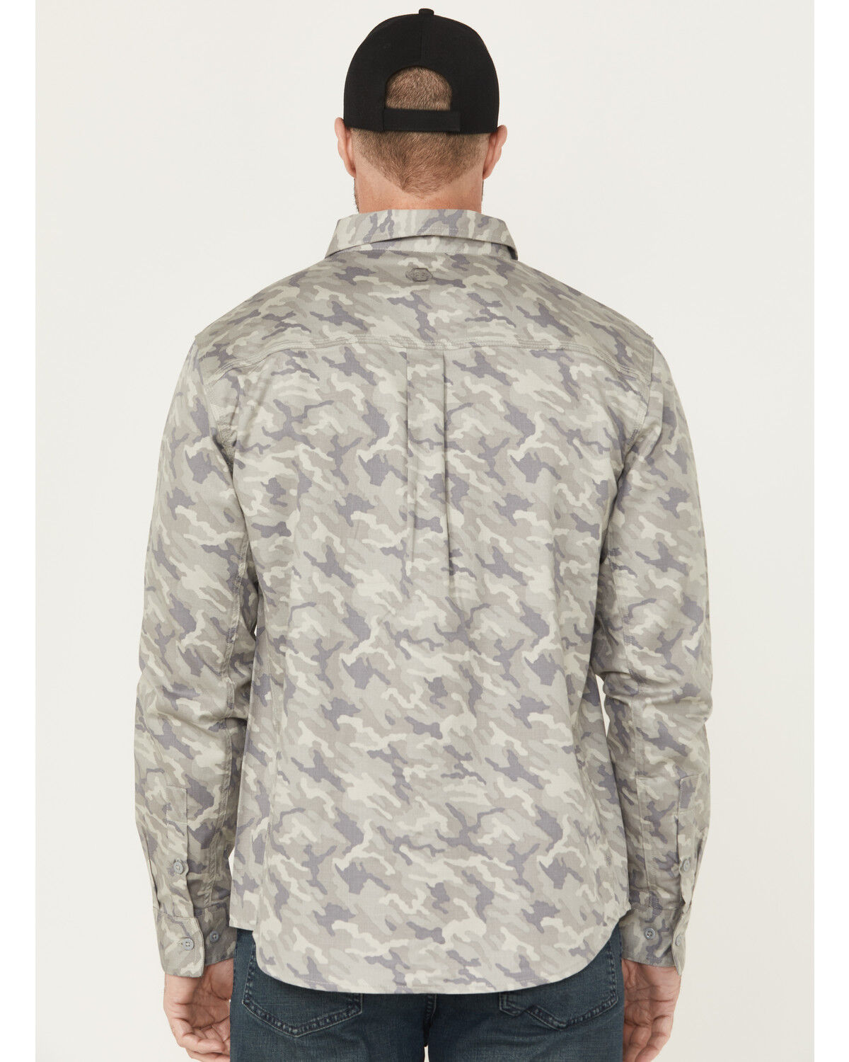 Hawx Men's FR Camo Print Long Sleeve Button-Down Stretch Work Shirt