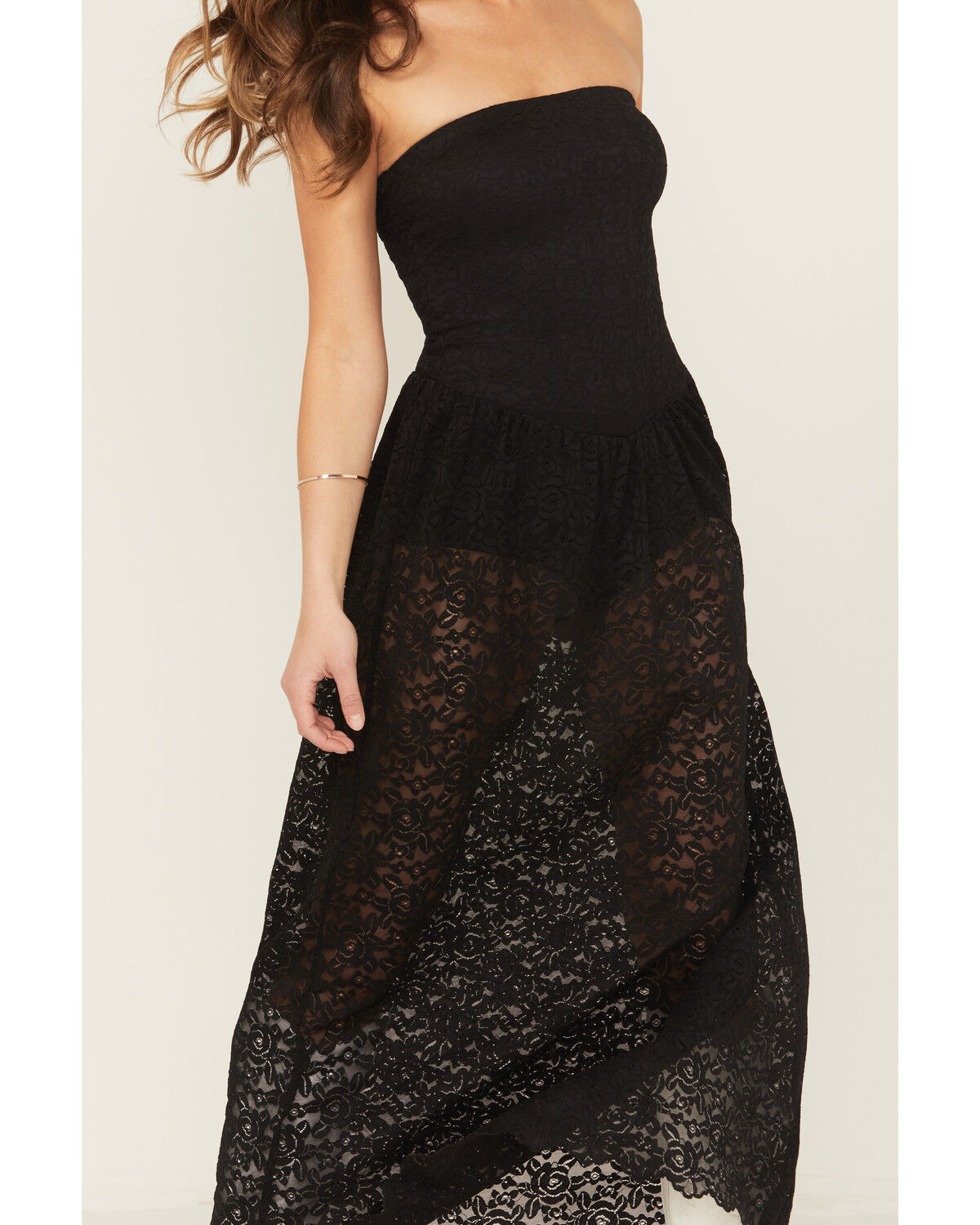 Show Me Your Mumu Women's Diana Drop Waist Lace Midi Dress