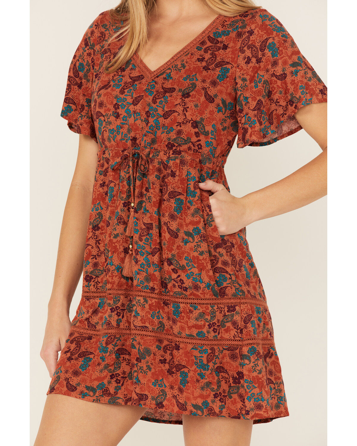 Idyllwind Women's Blossom Court Short Sleeve Mini Dress