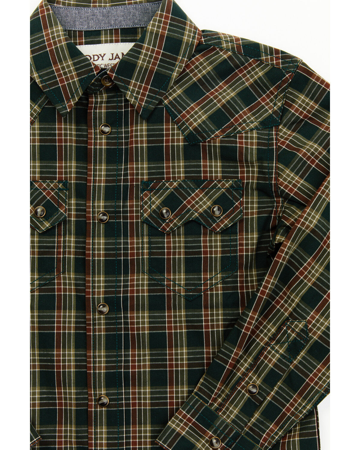 Cody James Toddler Boys' Douglas Fir Plaid Print Long Sleeve Snap Western Shirt - Toddler