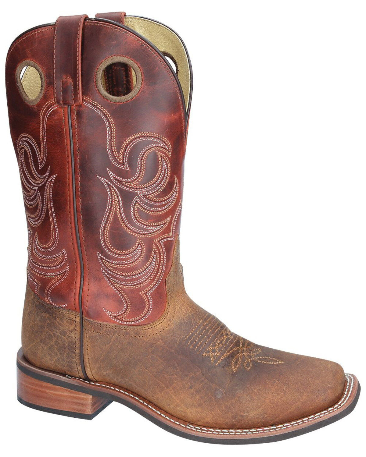 Smoky Mountain Timber Brown Western Boots - Broad Square Toe