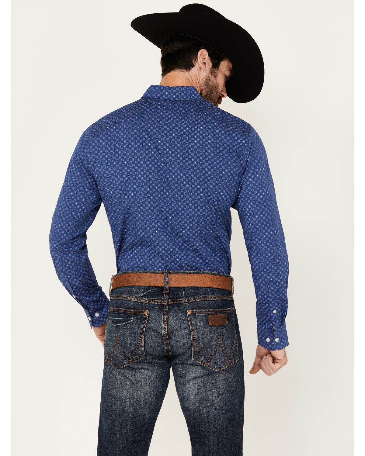 Ariat Men's Maxwell Geo Print Long Sleeve Button-Down Stretch Western Shirt