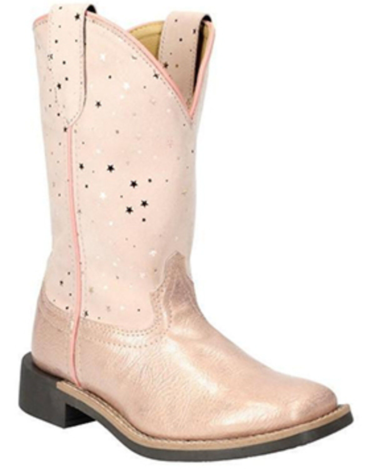 Smoky Mountain Little Girls' Starlight Western Boots - Broad Square Toe