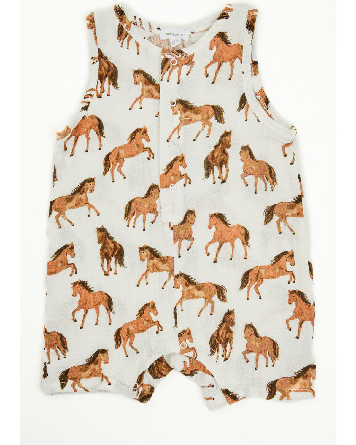 Angel Dear Infant Boys' Horse Shortie Sleeveless Snap Onesie