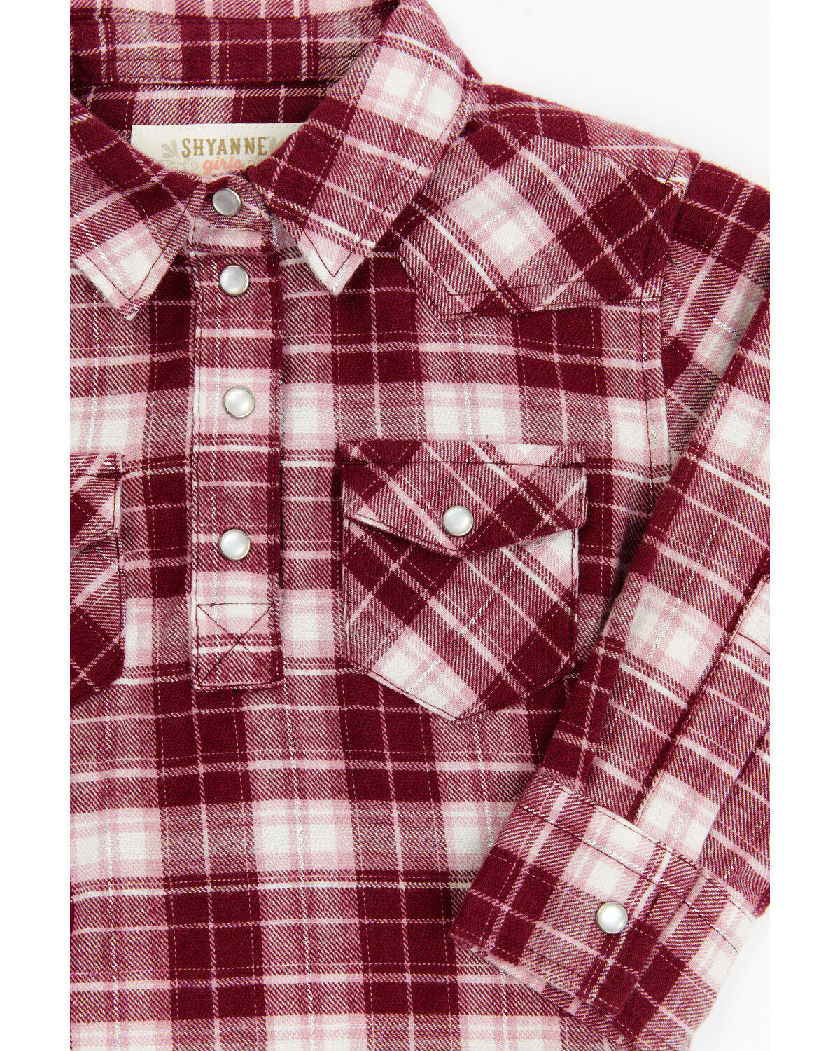 Shyanne Infant Girls' Holiday Plaid Print Long Sleeve Onesie