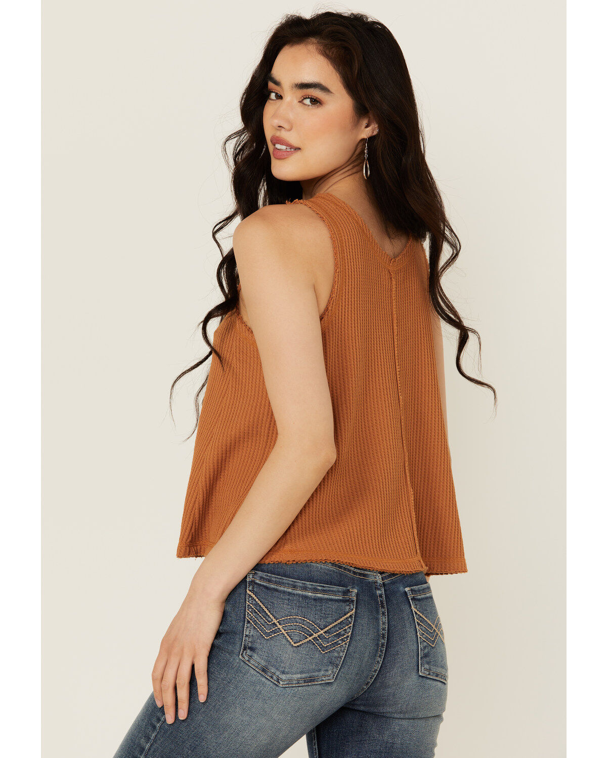 Cleo + Wolf Women's Cat Lace Trim Tank Top