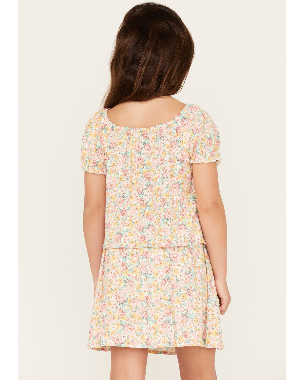 Shyanne Girls' Floral Print Skirt Set - 2-Piece