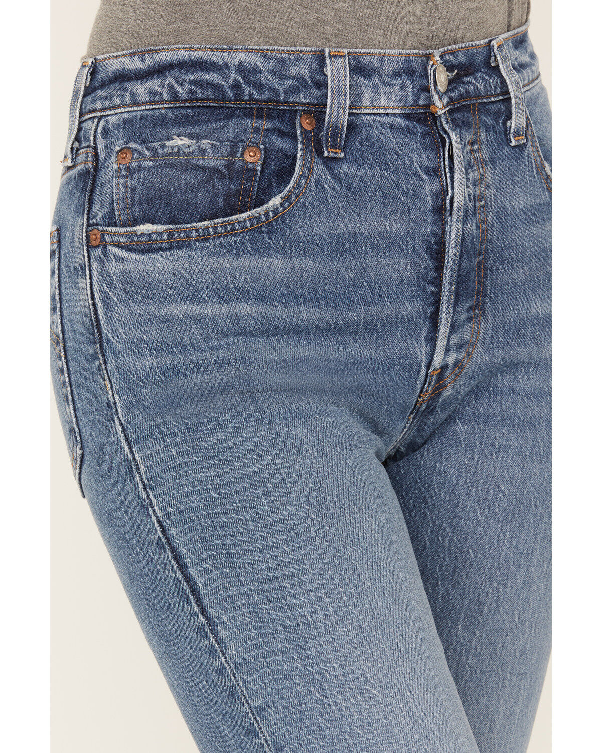 Levi's Women's Medium Wash 501 Worn In Jeans