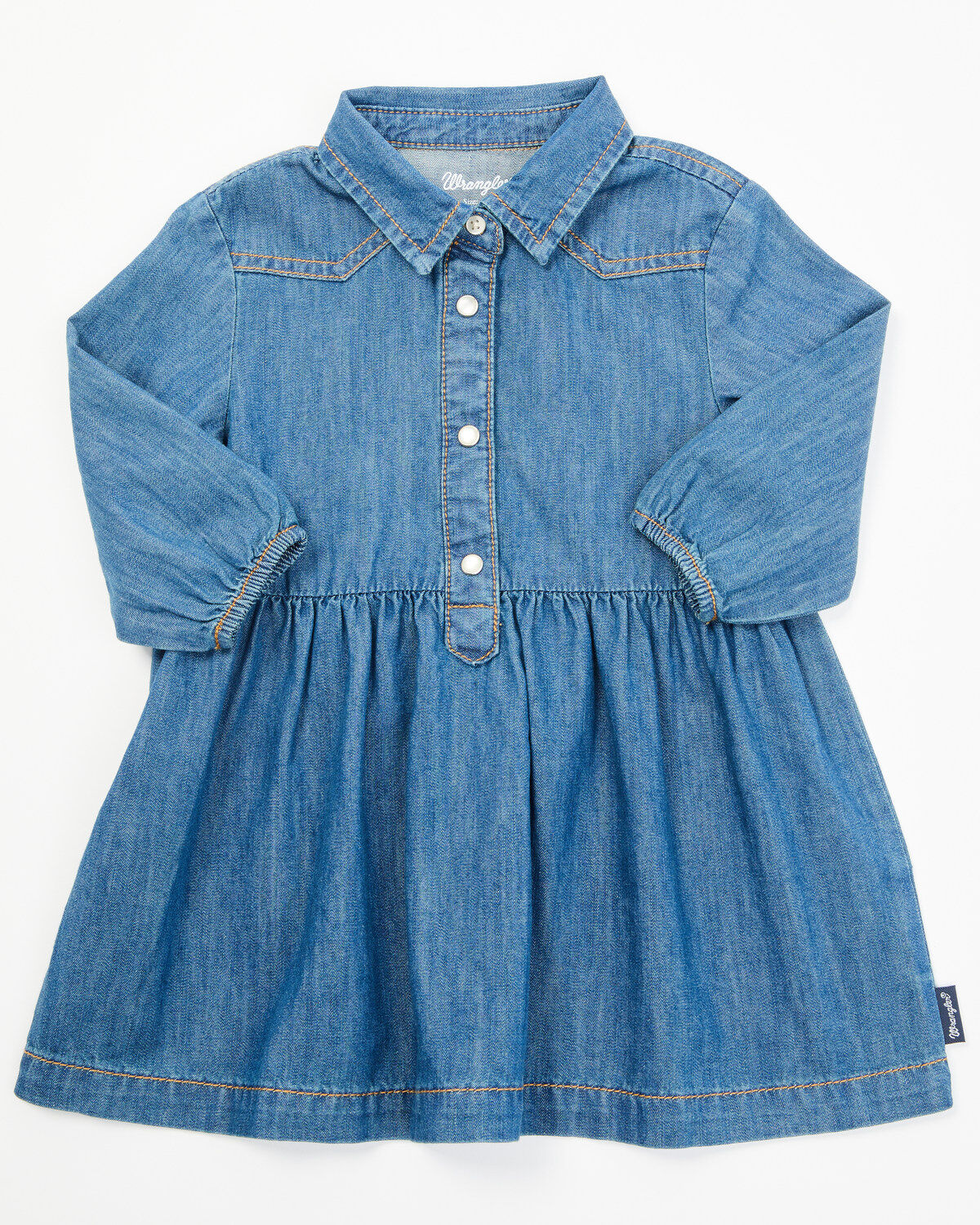 Wrangler Toddler Girls' Long Sleeve Denim Dress