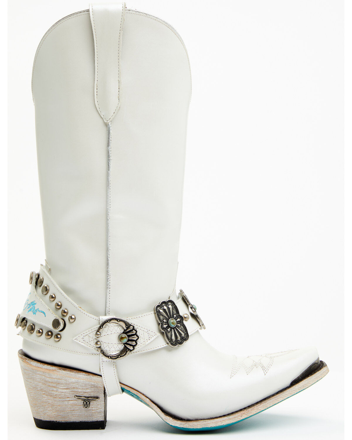 Boot Barn X Lane Women's Exclusive The New Mrs. Satin Pearl Western Bridal Boots - Snip Toe