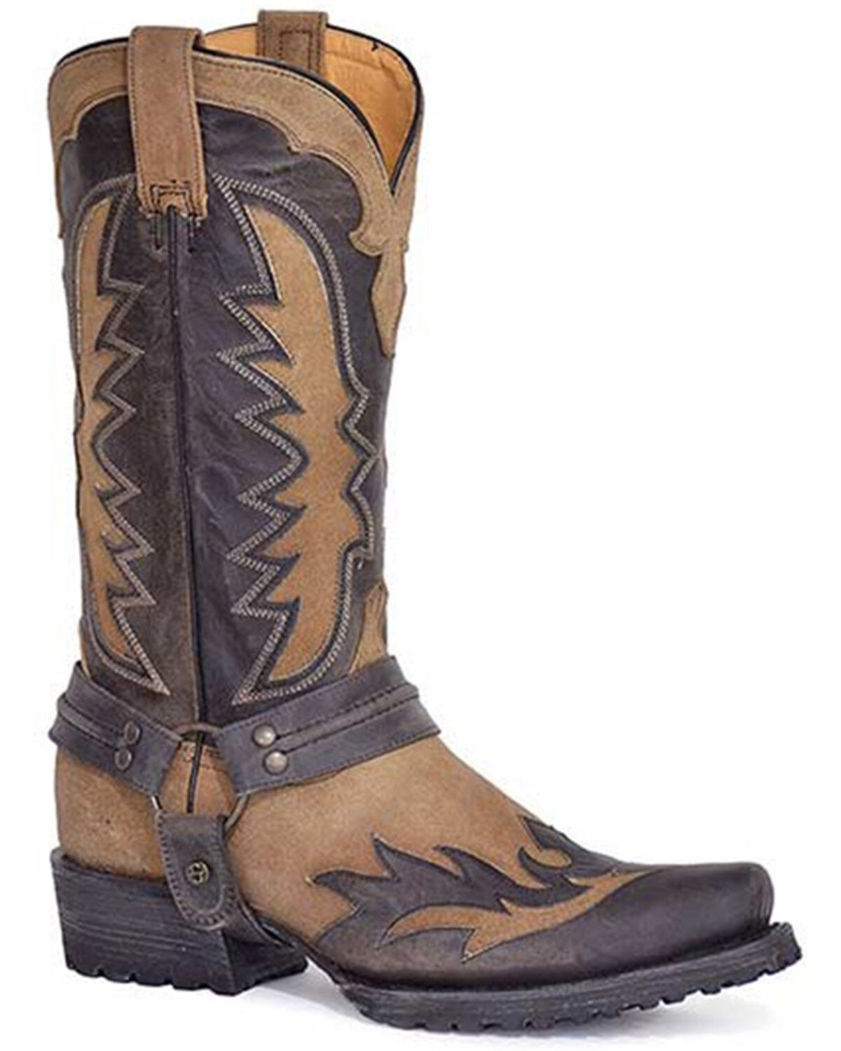Stetson Men's Outlaw Wings Biker Motorcycle Boots - Snip Toe