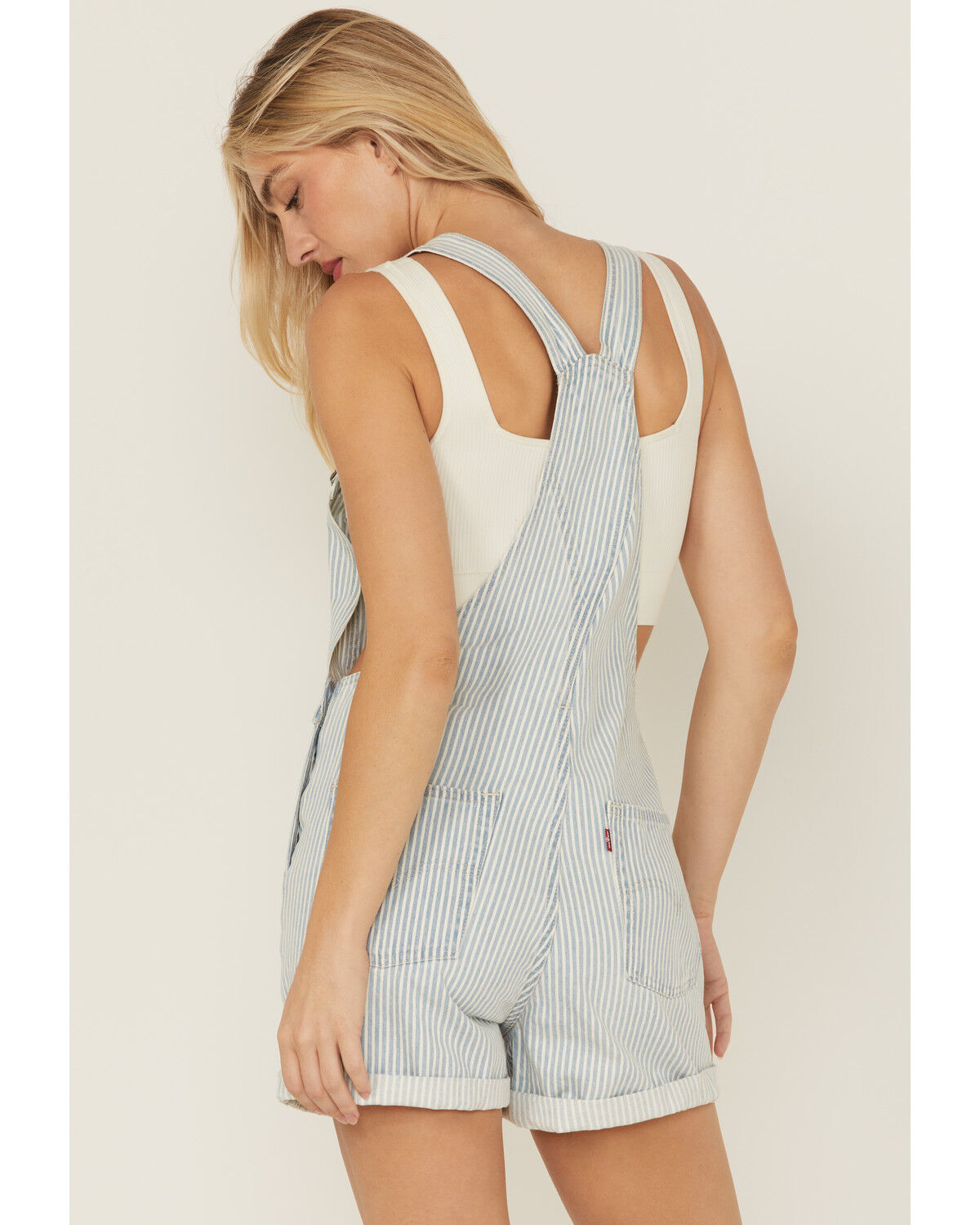 Levi's Women's Landy Women Striped Print Vintage Shortalls