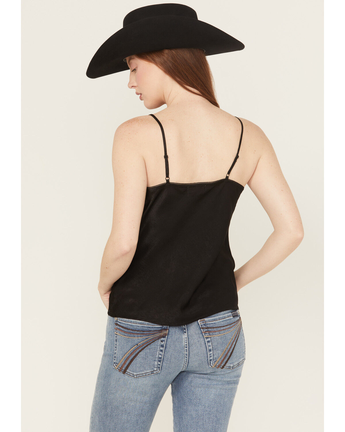 Originality Women's Solid Sleeveless Satin Cami