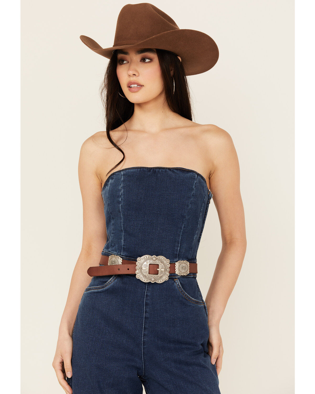 Shyanne Women's Sloane Concho Leather Belt