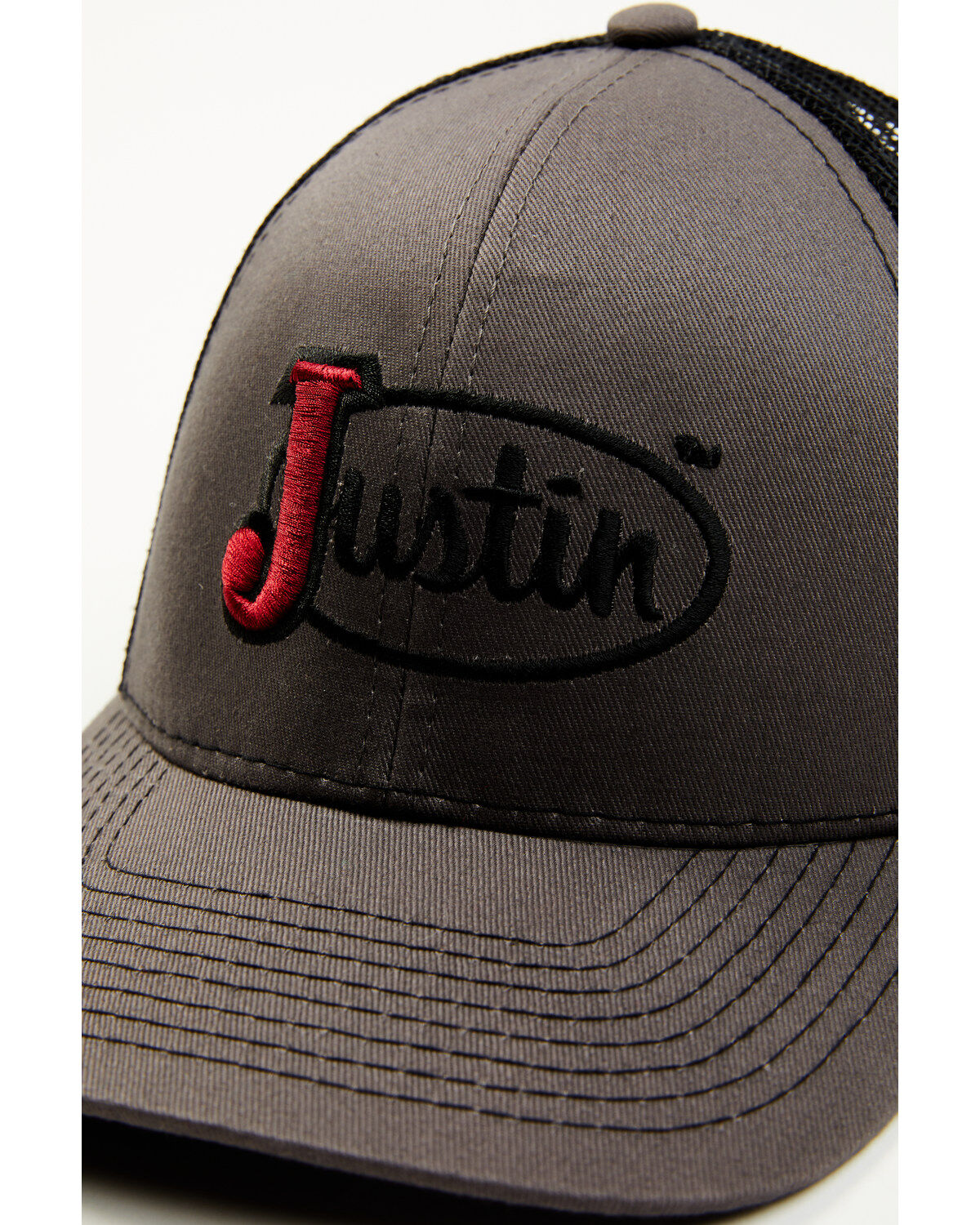 Justin Men's Embroidered Logo Mesh Back Baseball Cap
