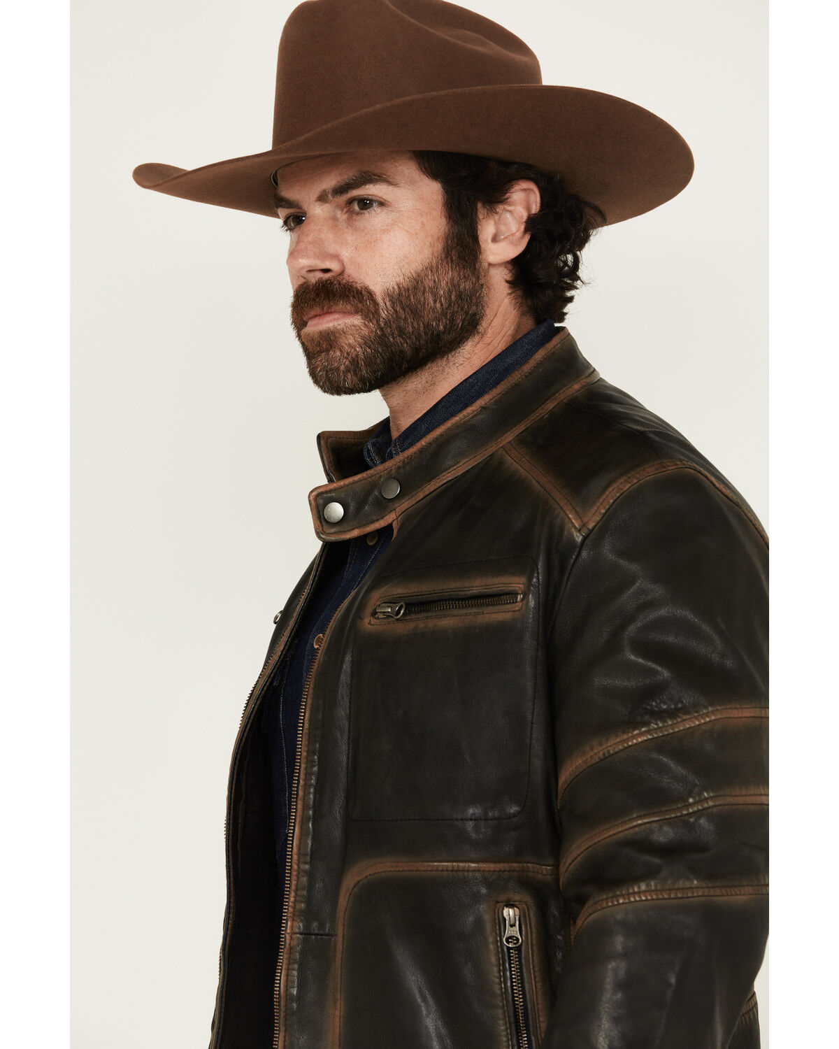 Scully Men's Leather Moto Jacket