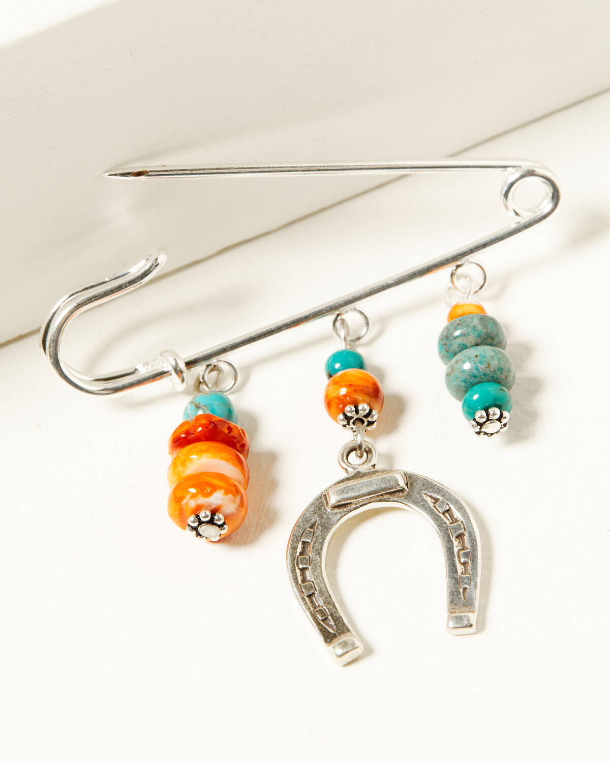 Paige Wallace Women's Dangle Hat Pin with Charms and Stones