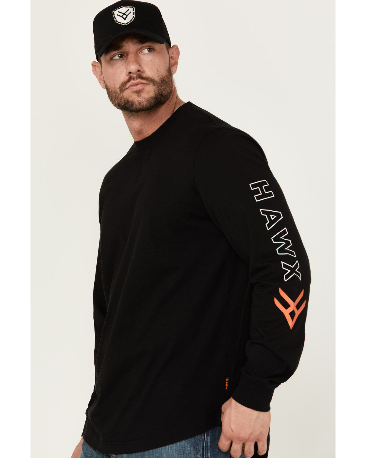 Hawx Men's Logo Long Sleeve Knit Work T-Shirt - Big