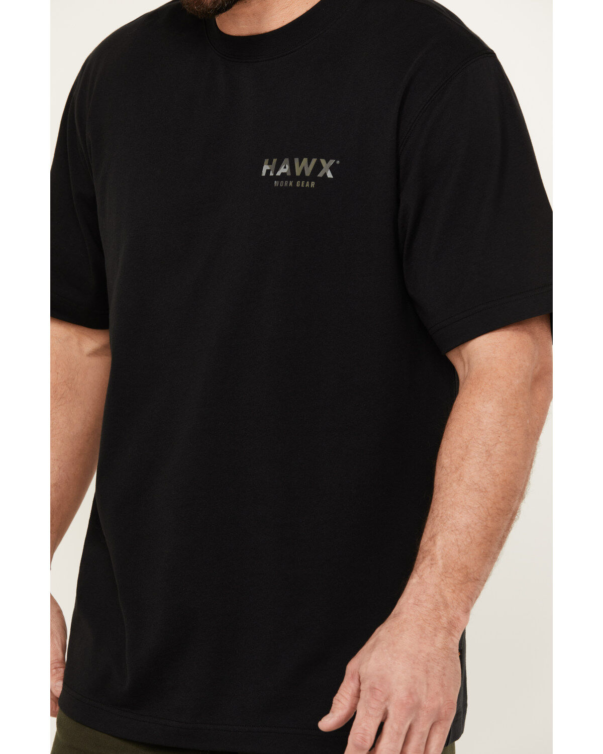 Hawx Men's Camo Logo Short Sleeve Graphic Work T-Shirt