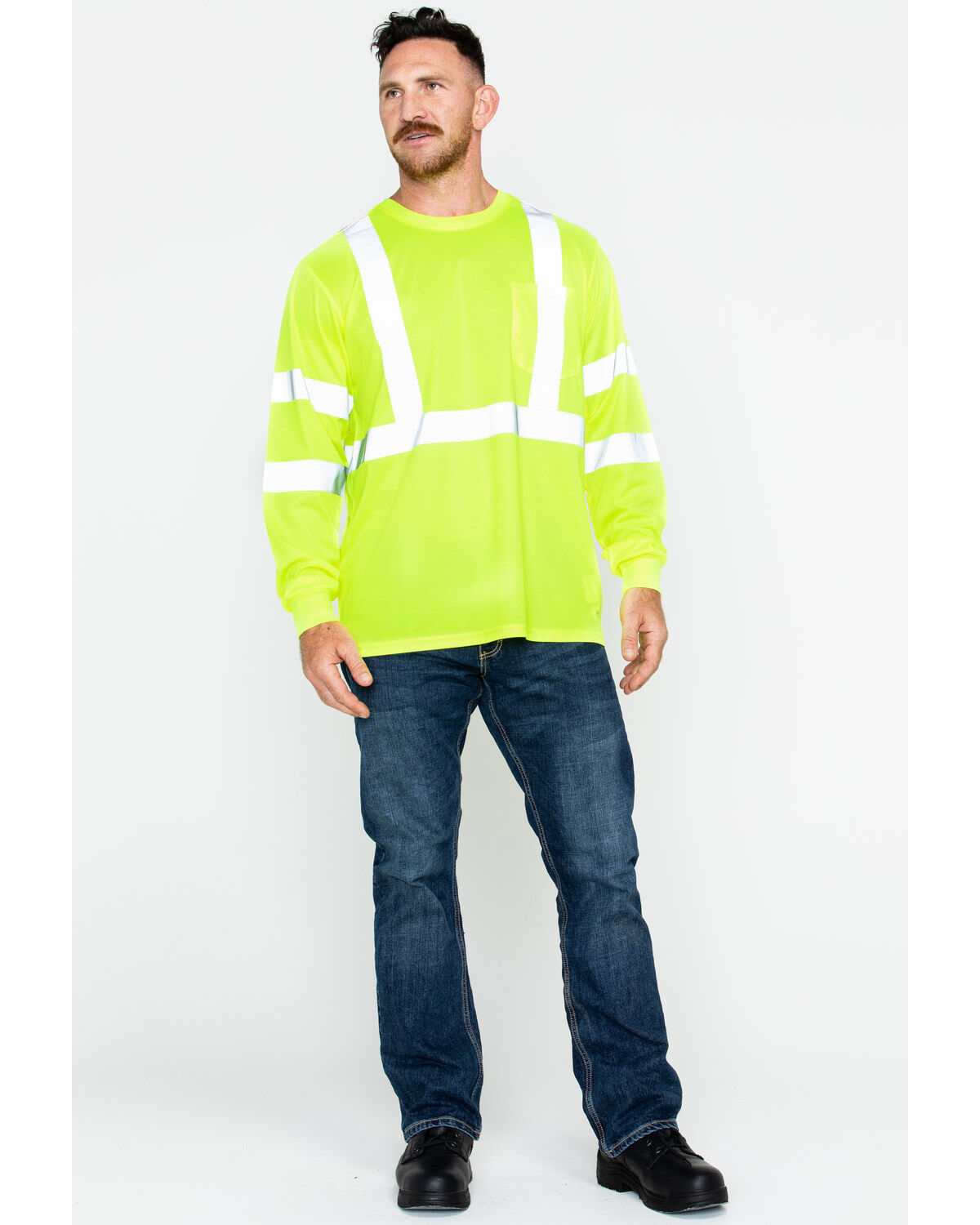Hawx Men's Reflective Long Sleeve Work Tee