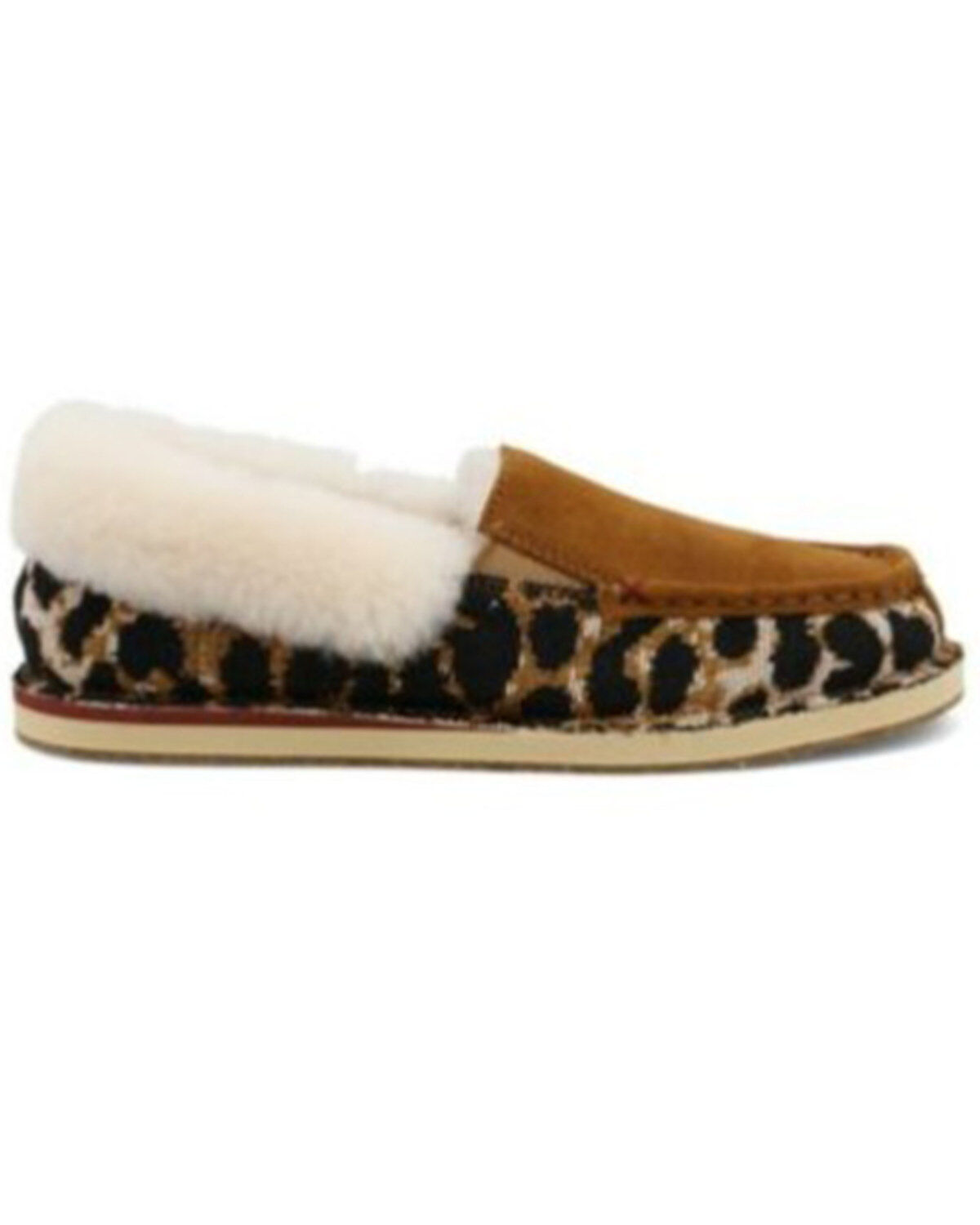 Twisted X Women's Leopard Print Fur-Lined Shoes - Moc Toe