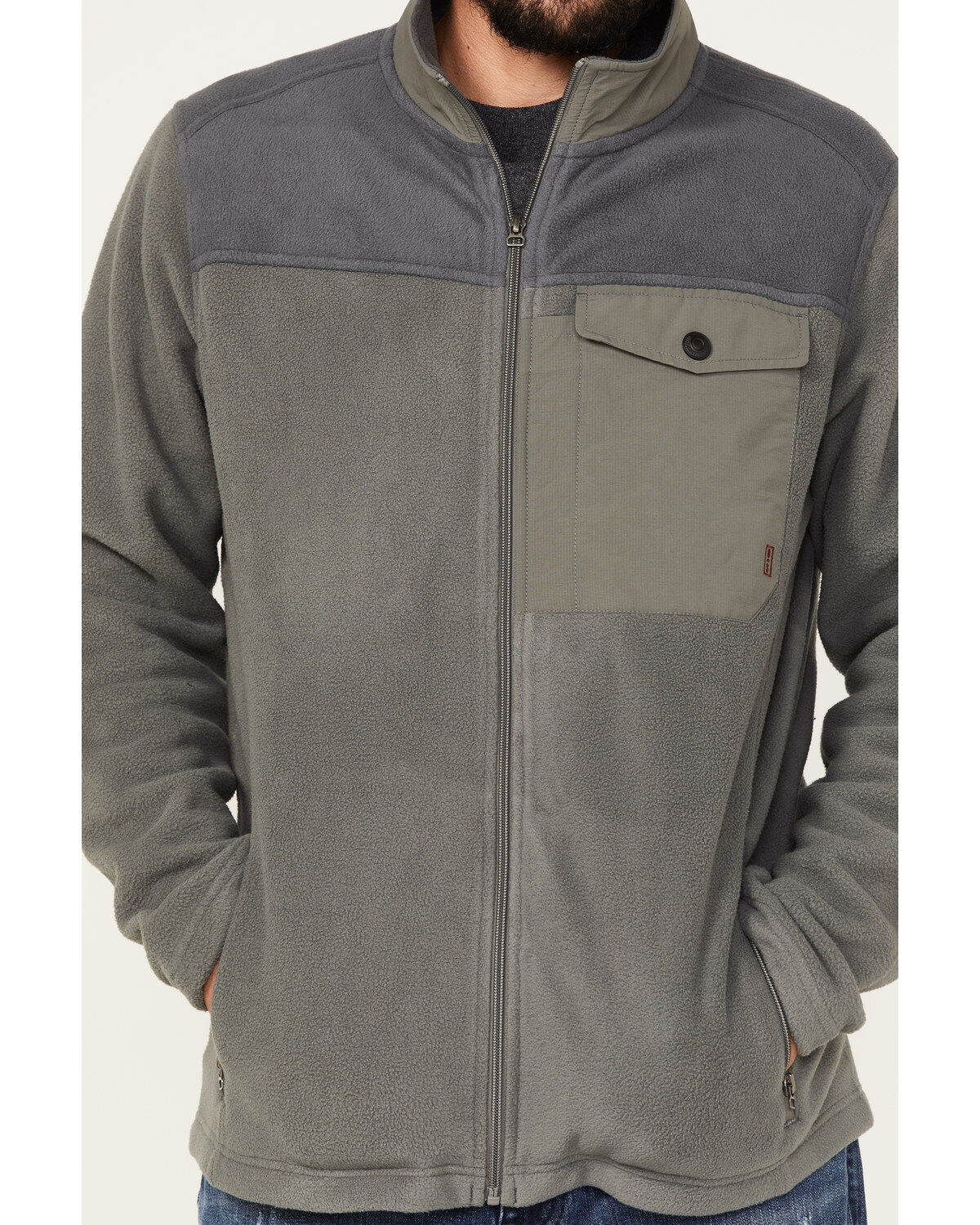 Brothers and Sons Men's Color Block Polar Fleece Jacket