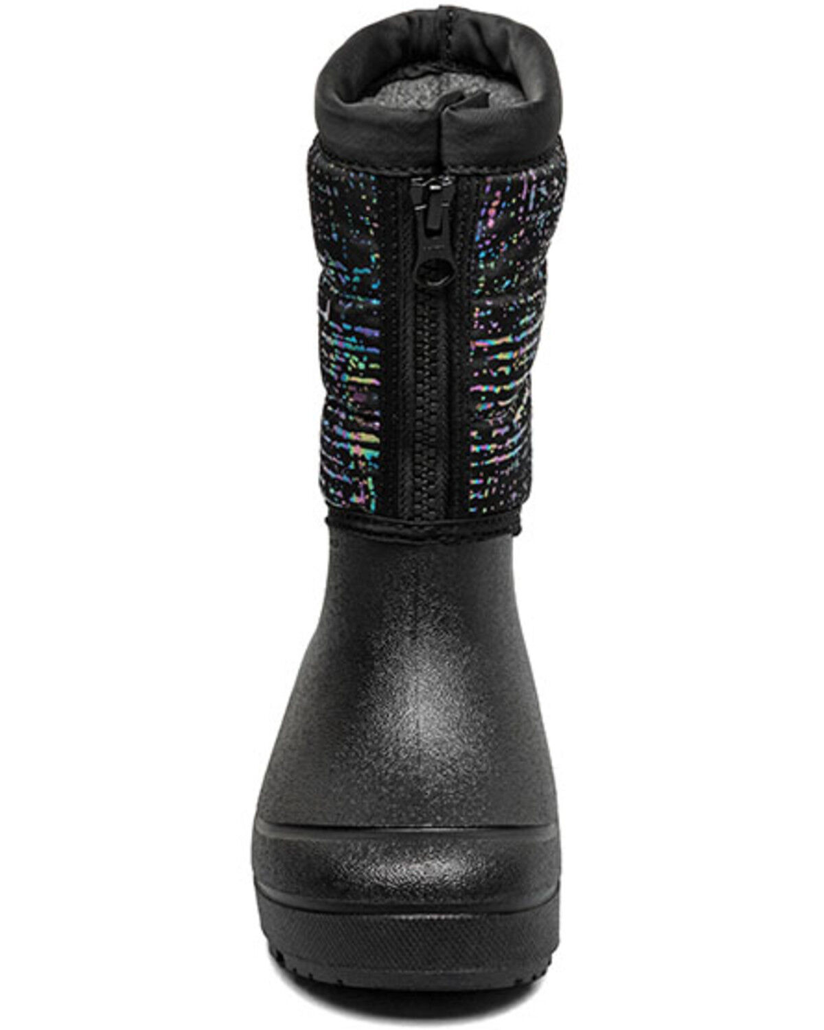 Bogs Girls' Snow Shell Zip Metallic Stripes Rubber Boots - Round Toe