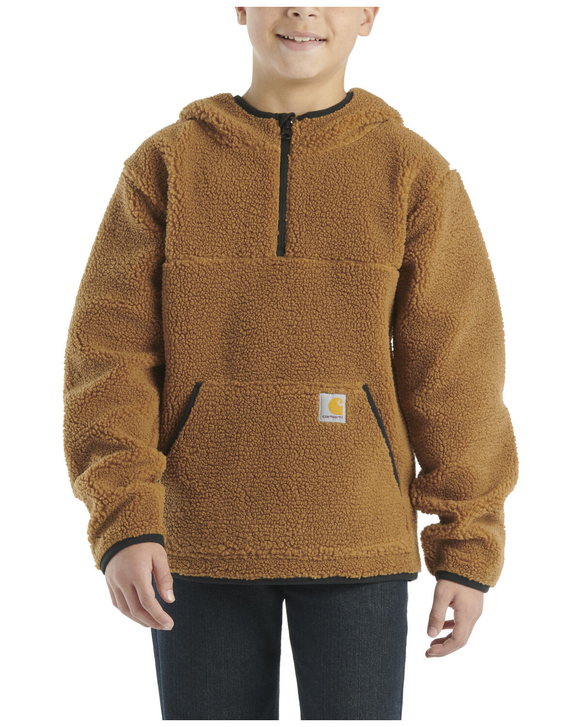 Carhartt Little Boys' Half Zip Sherpa Hooded Pullover