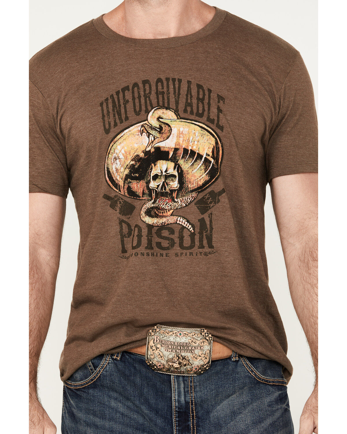 Moonshine Spirit Men's Unforgivable Poison Short Sleeve Graphic T-Shirt