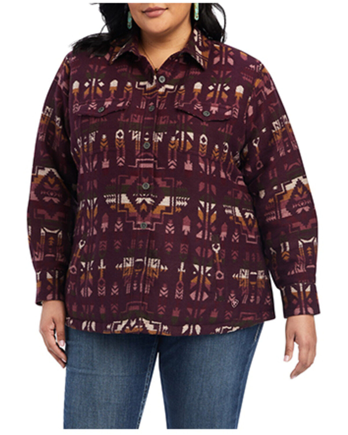 Ariat Women's R.E.A.L Southwestern Print Shacket - Plus Size