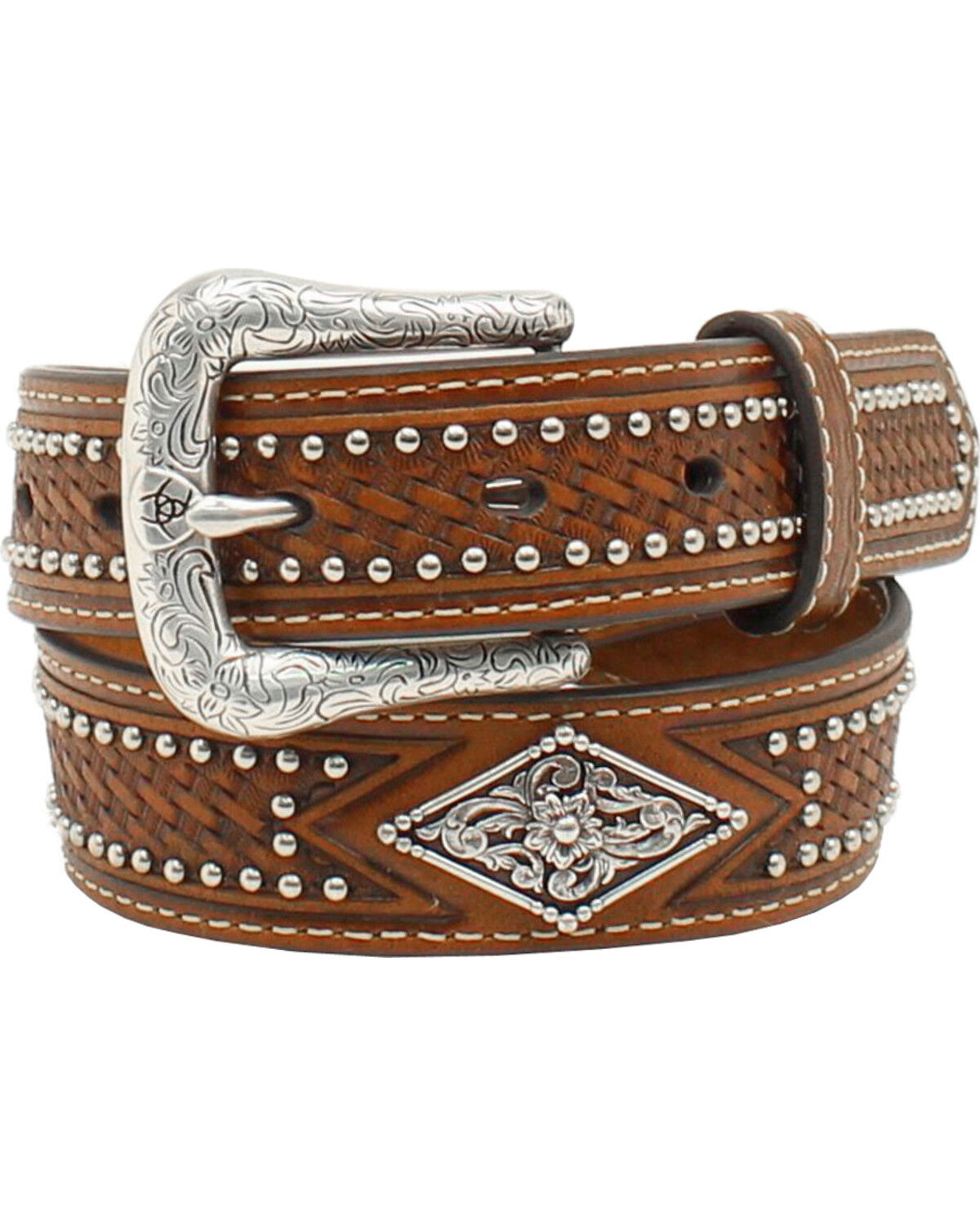 Ariat Boys' Studded Basketweave Belt