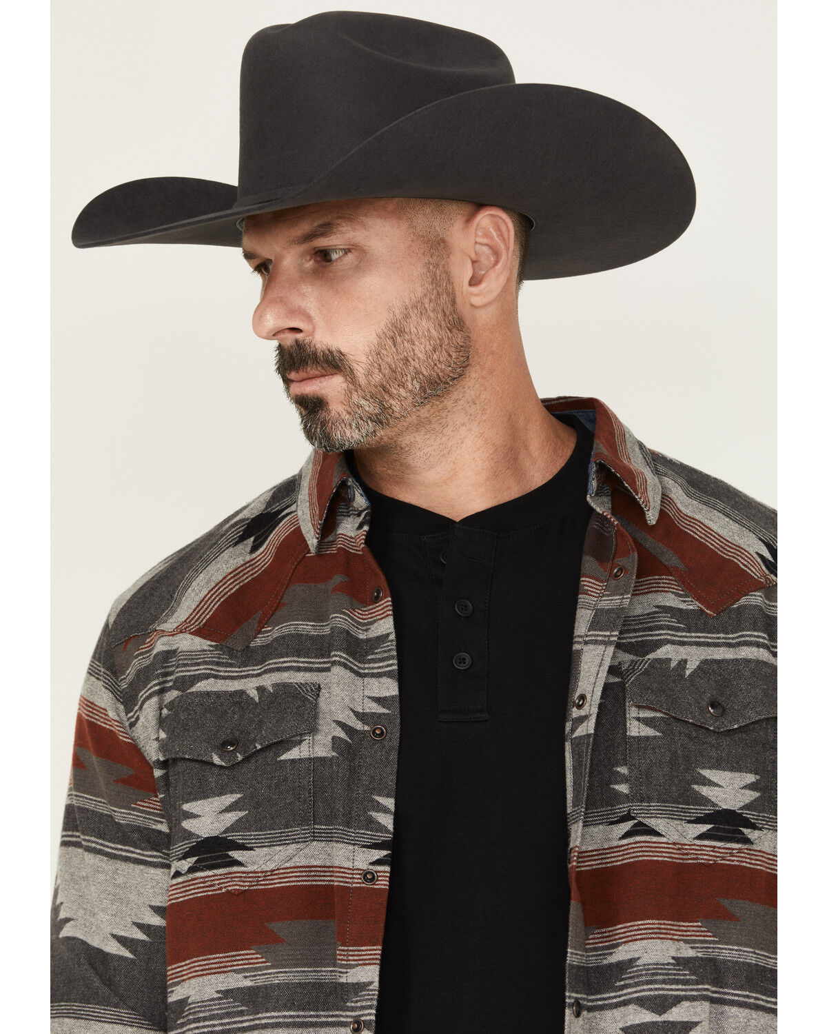 Cody James Men's Atoka Southwestern Print Long Sleeve Snap Western Shirt