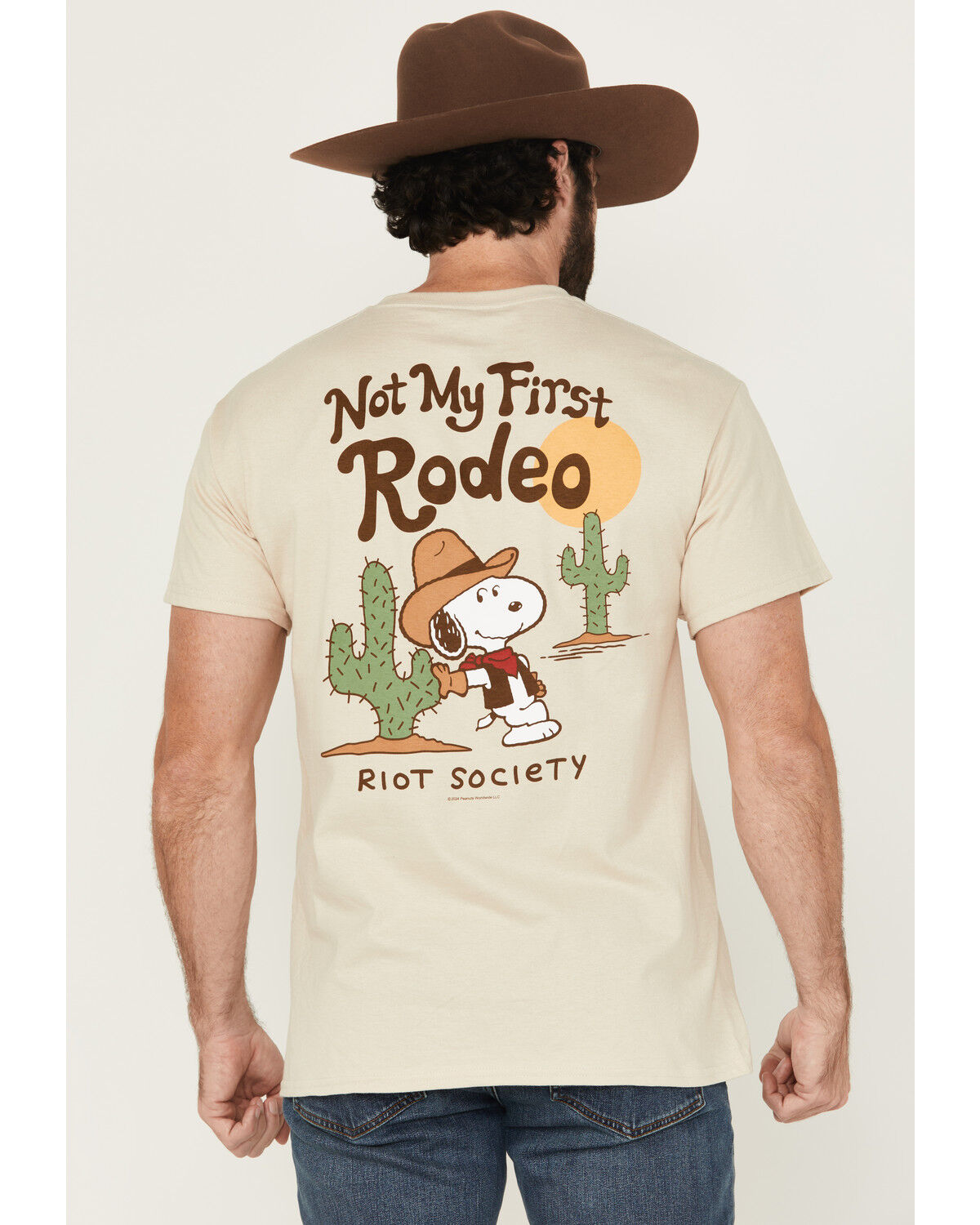 Riot Society Men's Peanuts Not My First Rodeo Short Sleeve Graphic T-Shirt