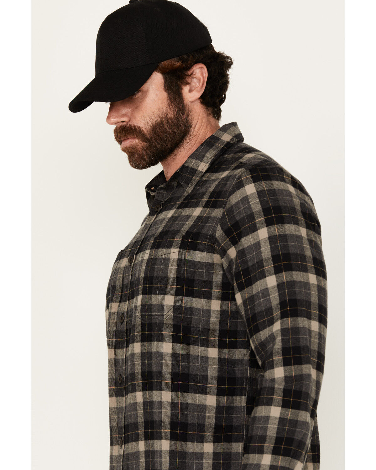 Brothers and Sons Men's Swede Plaid Print Long Sleeve Button-Down Western Shirt