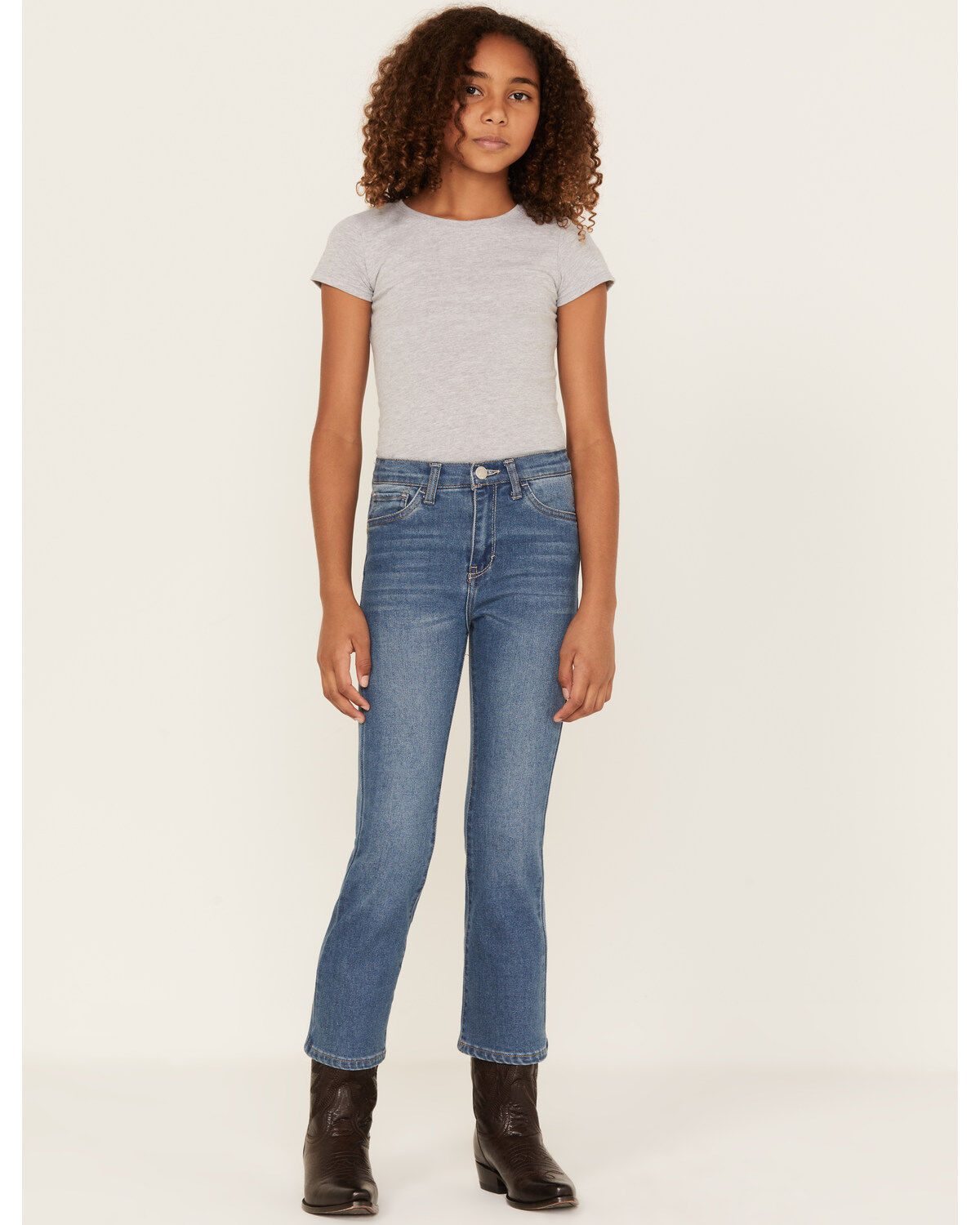 Levi's Girls' Dark Wash High Rise Cropped Flare Jeans