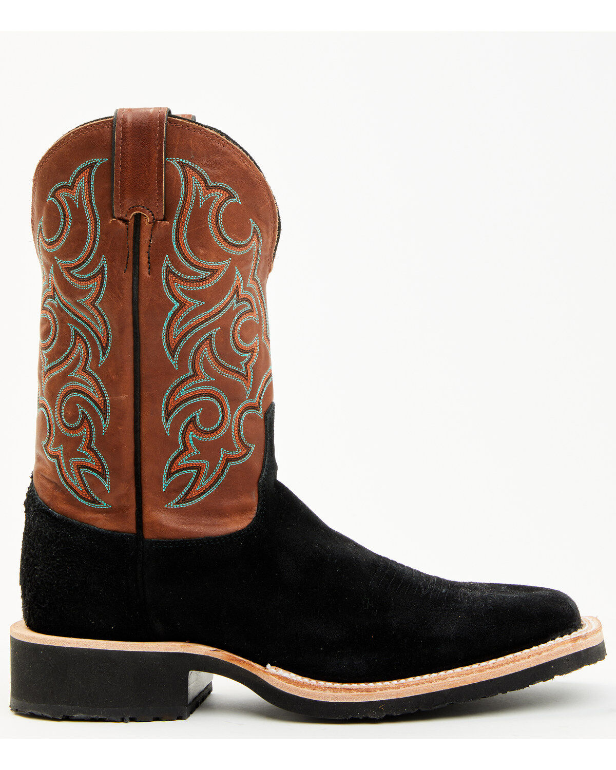 Justin Men's Alamo Roughout Western Boots - Broad Square Toe