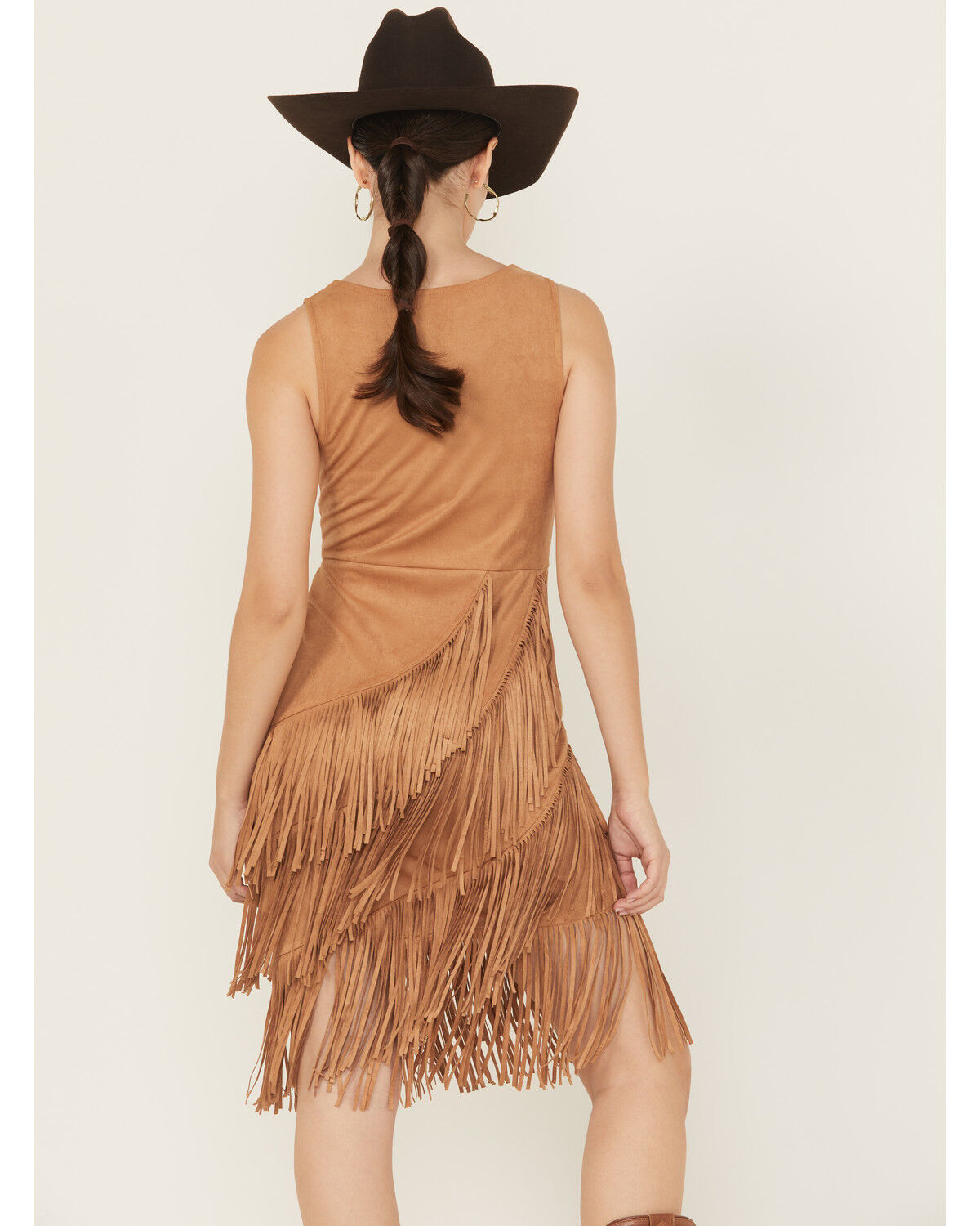 Idyllwind Women's Tina Faux Suede Fringe Mini Dress