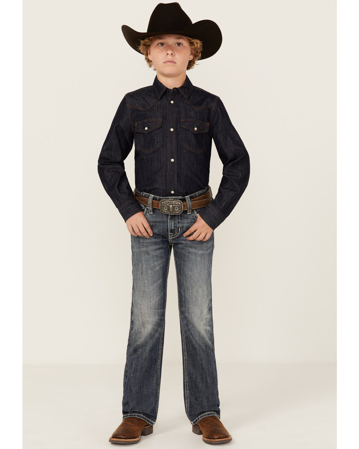 Rock & Roll Denim Boys' Bootcut Stretch Denim Jeans