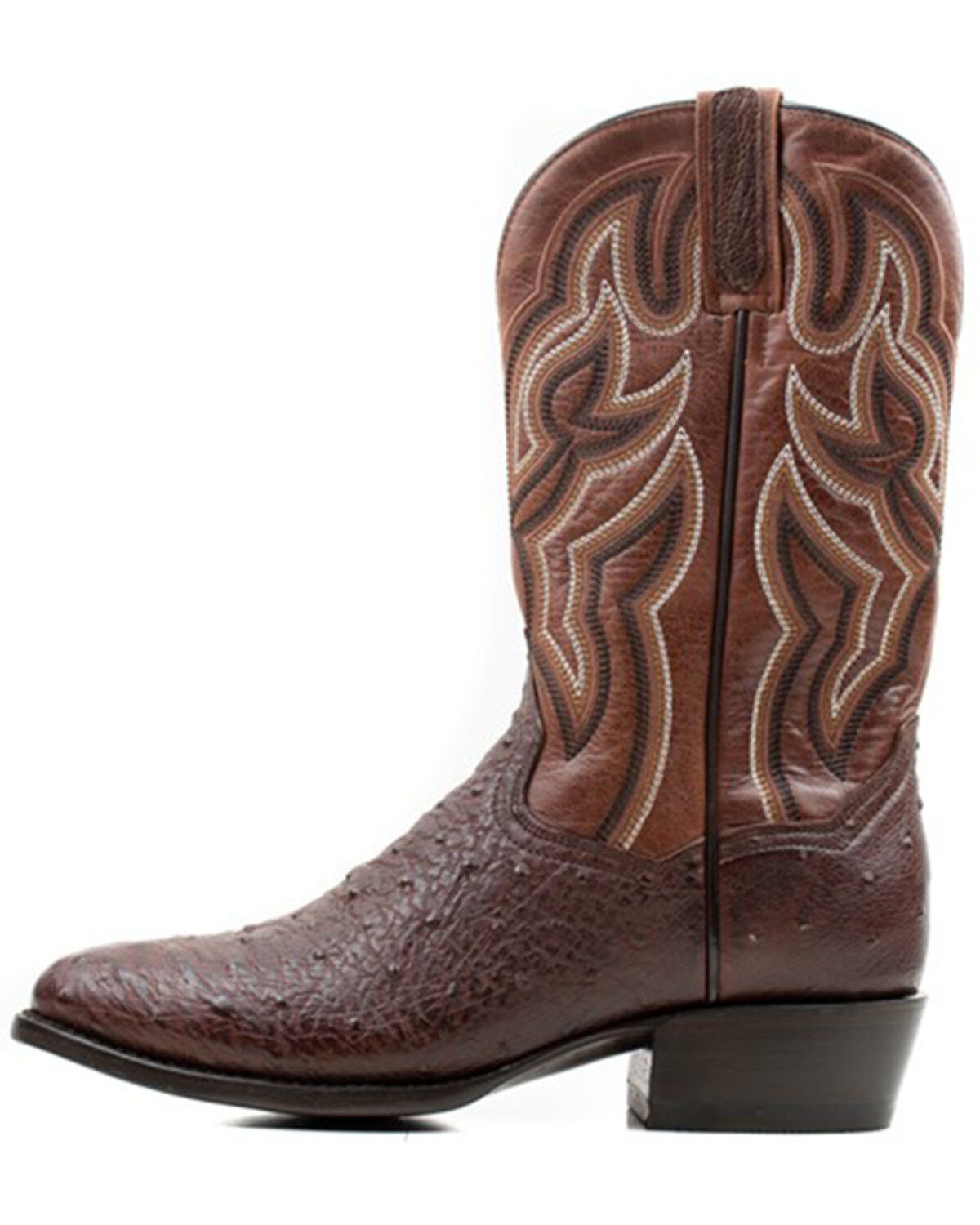 Dan Post Men's 12" Hand Ostrich Quill Exotic Western Boots - Round Toe