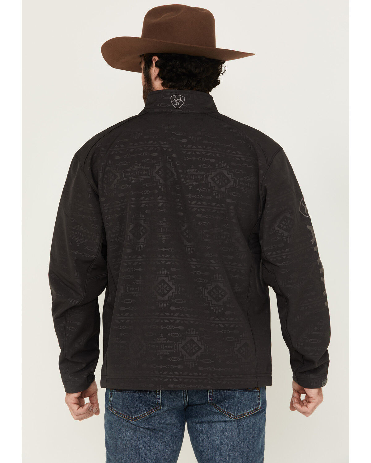 Ariat Men's Phantom Embossed Southwestern Print Logo 2.0 Softshell Jacket