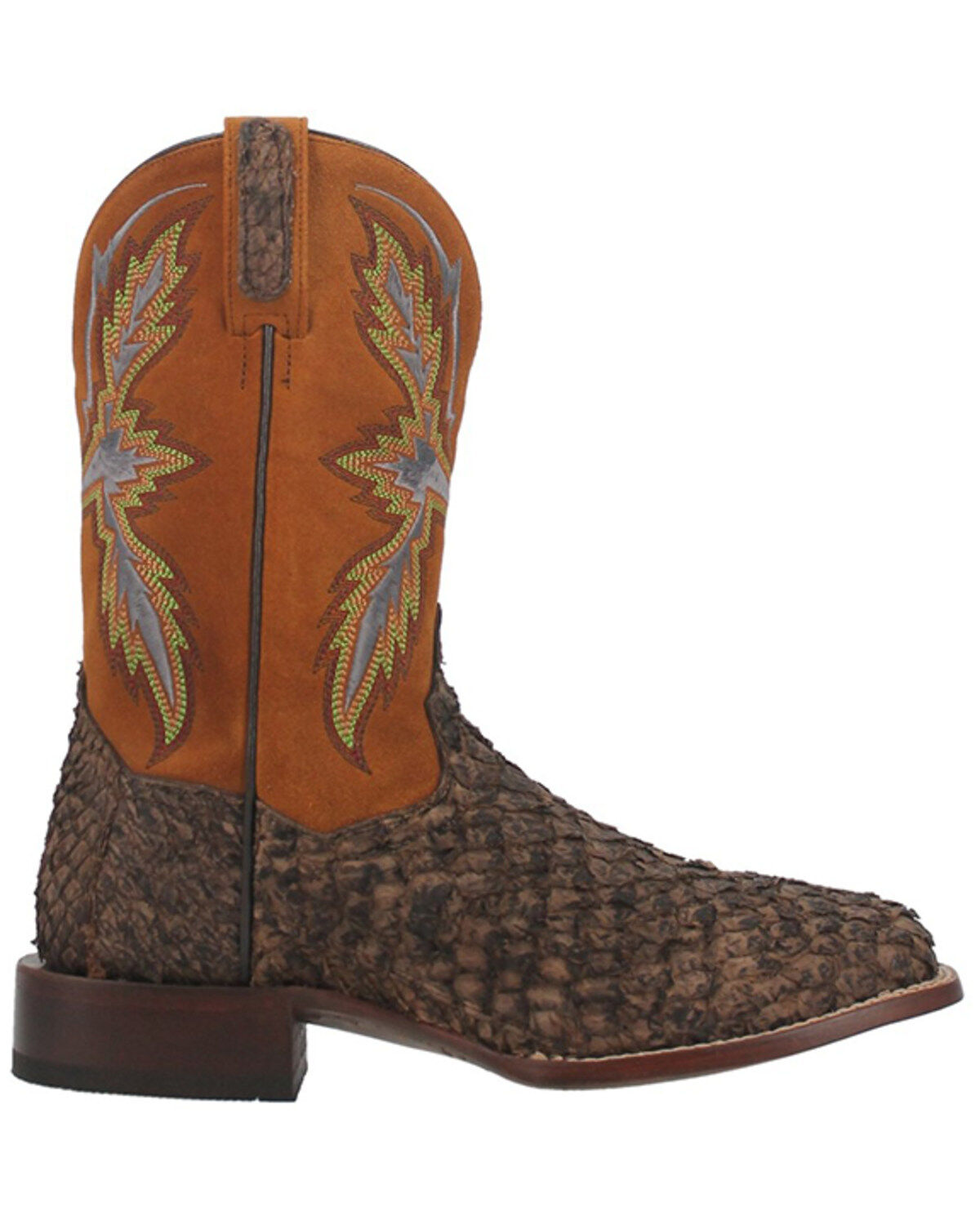 Dan Post Men's Dorsal Sea Bass Exotic Western Boots - Broad Square Toe