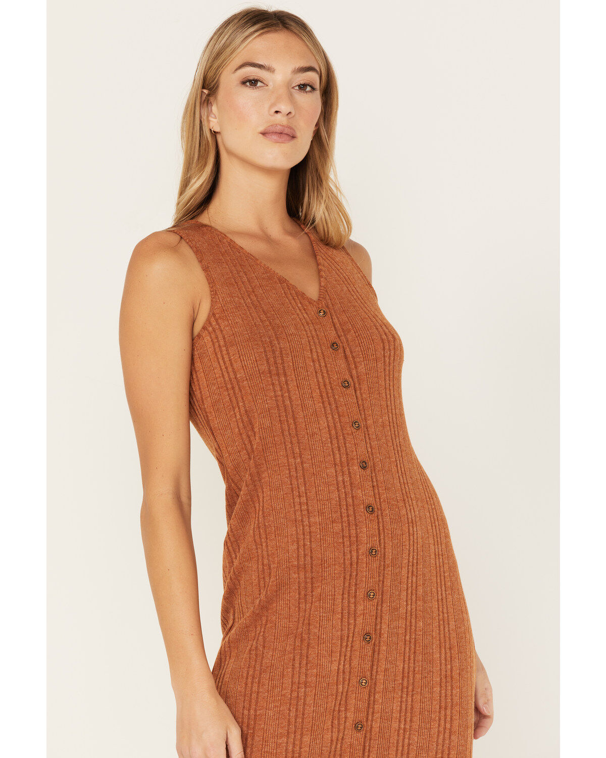 Cleo + Wolf Women's Ribbed Tank Midi Dress
