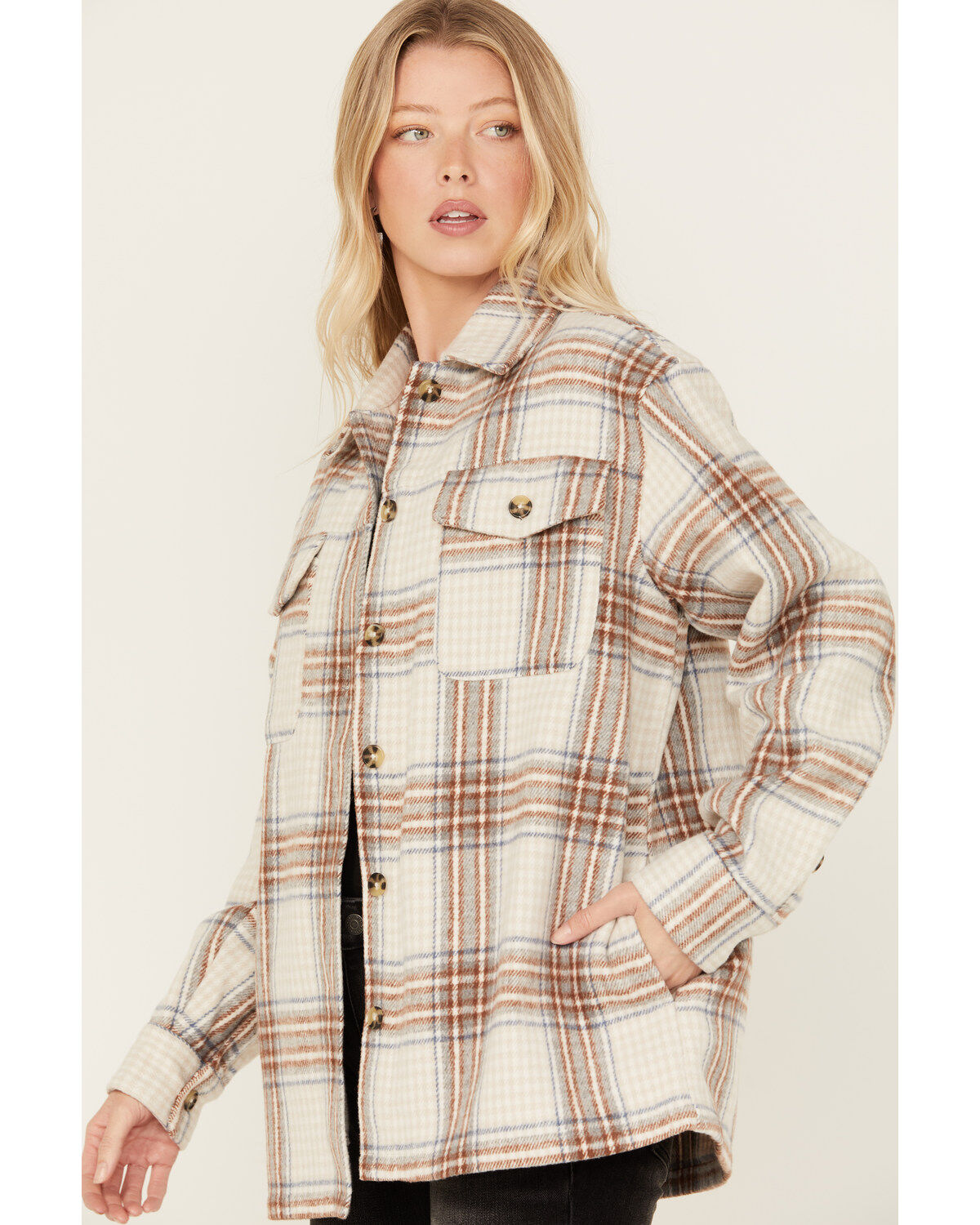 Cleo + Wolf Women's Flannel Shacket