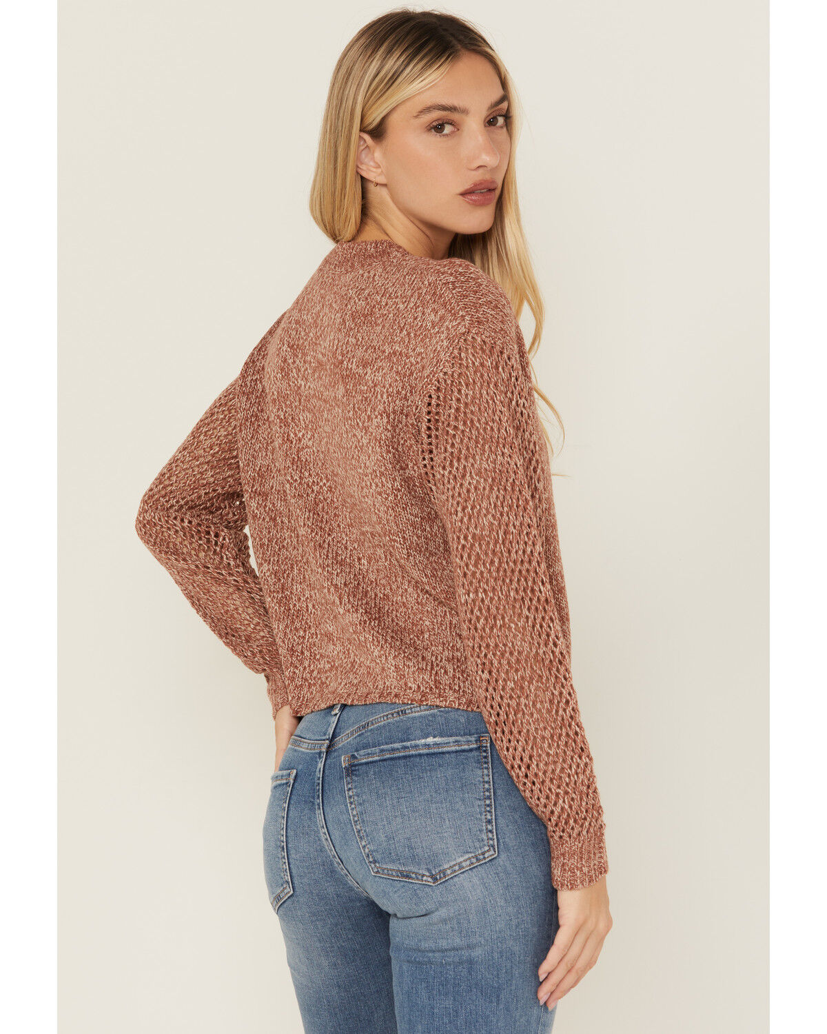 White Crow Women's Rodeo Open Weave Long Sleeve Sweater