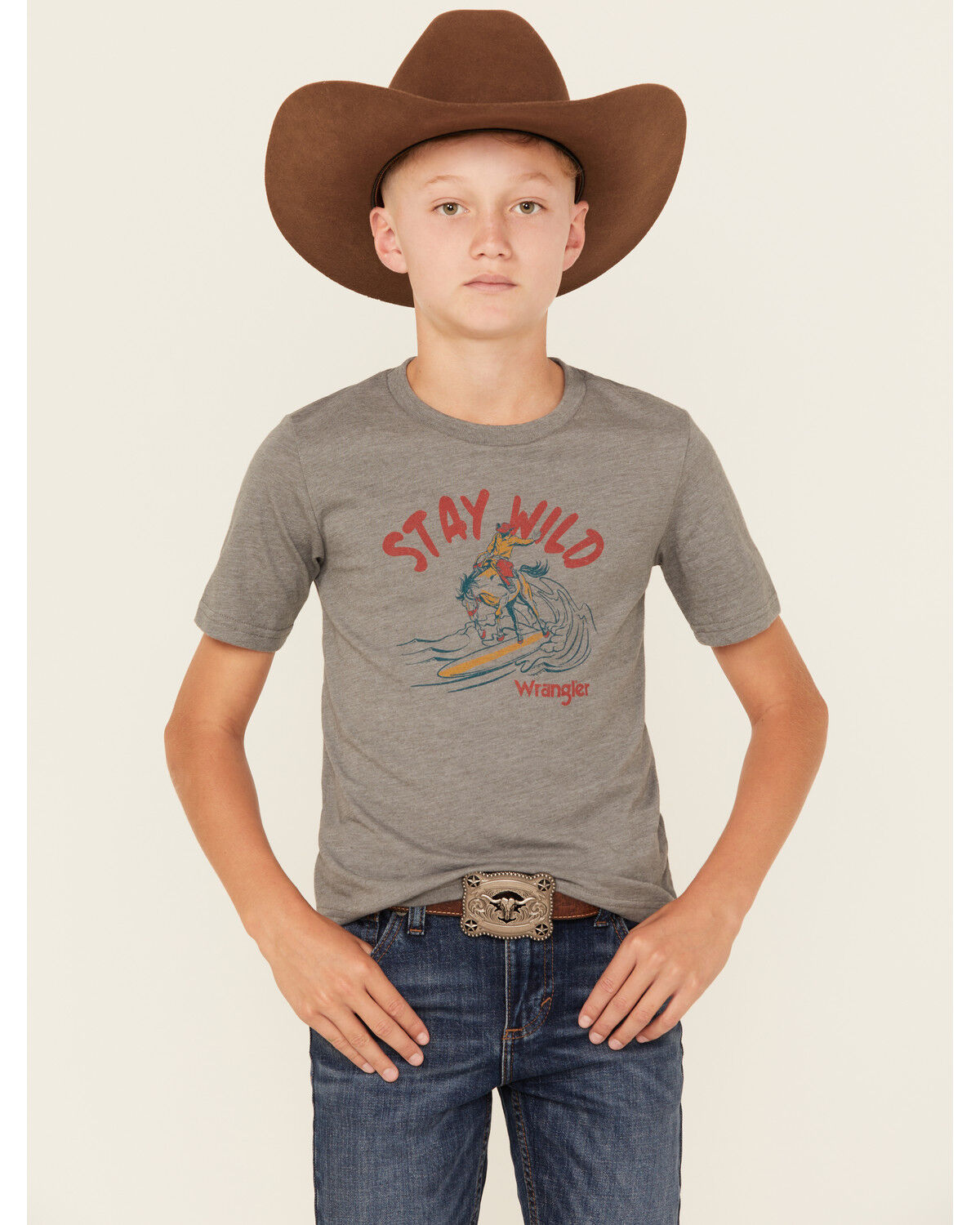 Wrangler Boys' Stay Wild Short Sleeve Graphic T-Shirt