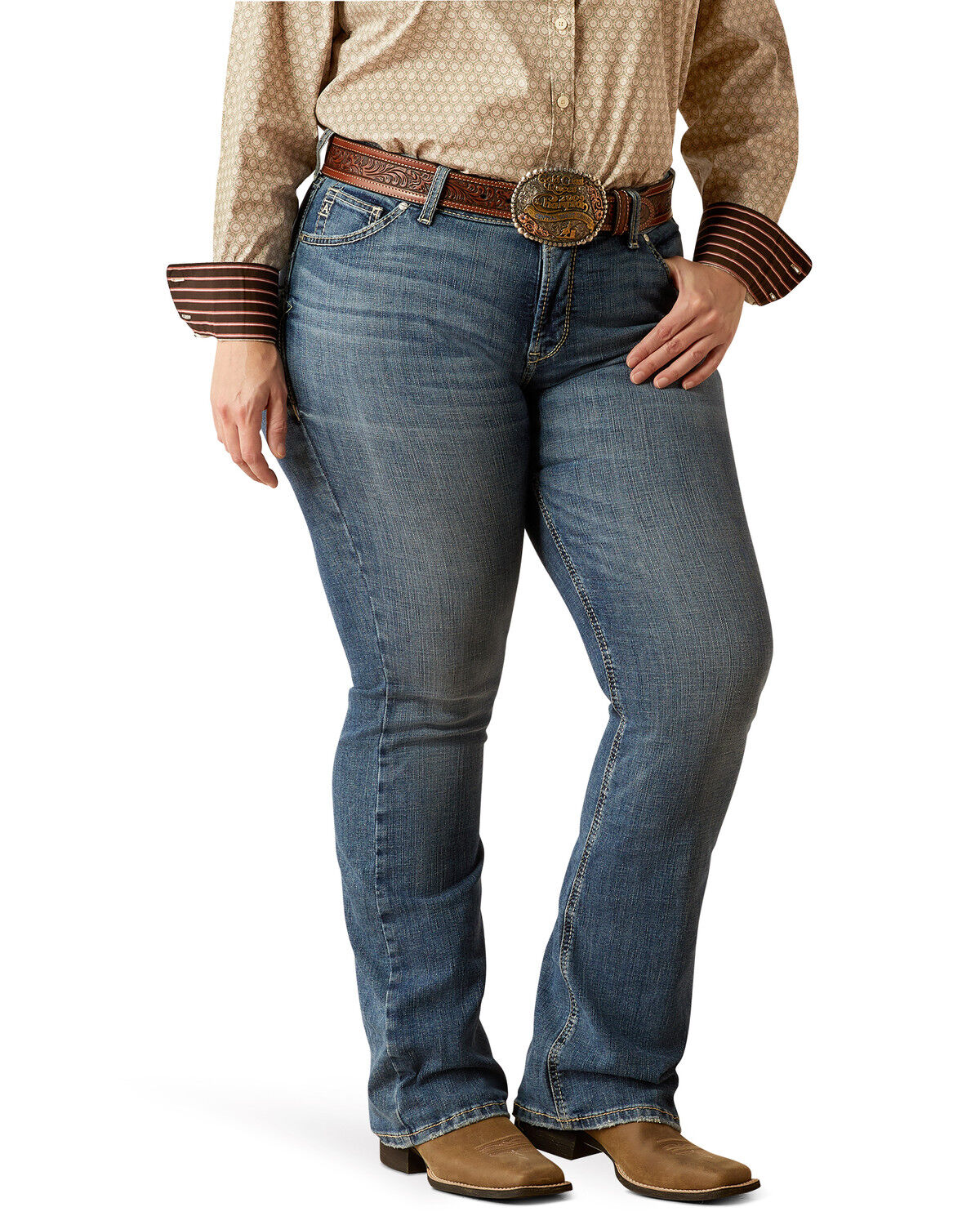 Ariat Women's Brittany Medium Wash Bootcut Stretch Denim Jeans - Plus