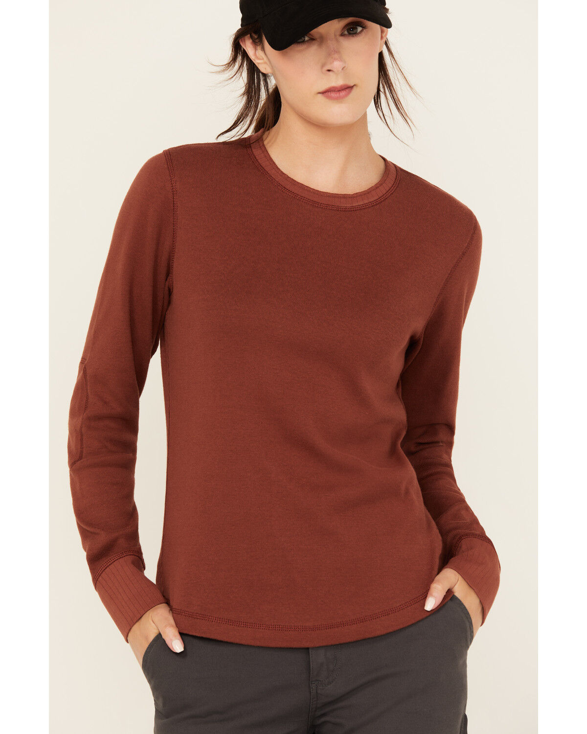 Lucky Brand Workwear Women's Ribbed Trim Long Sleeve Shirt