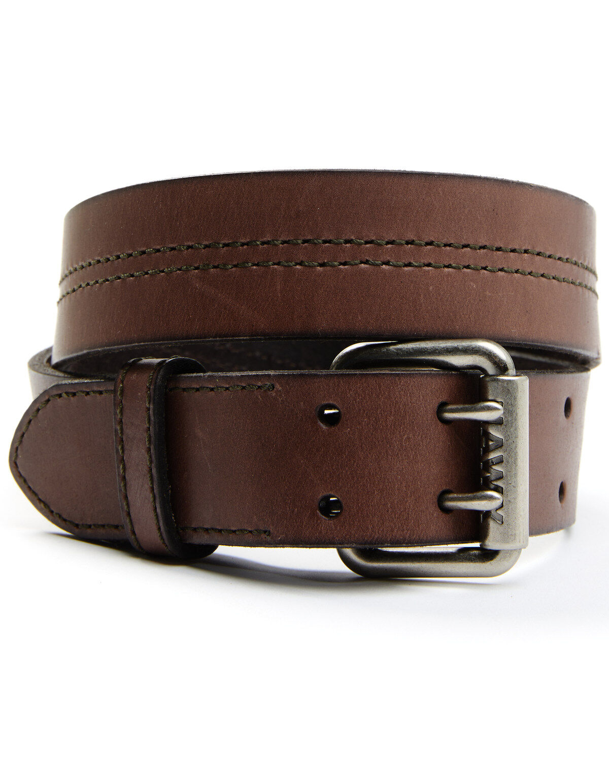 Hawx Men's Double Stitch Center Double Prong Belt