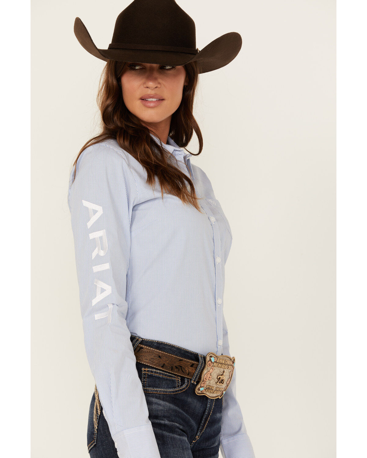 Ariat Women's R.E.A.L Striped Team Kirby Long Sleeve Button-Down Stretch Western Shirt